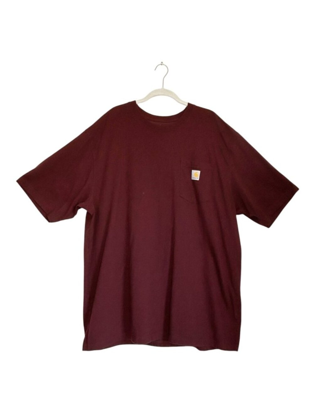 Carhartt Loose Fit Workwear Pocket Crew Neck T-Shirt in Port - Sz 2XL